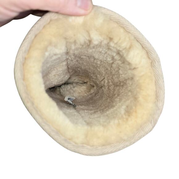 UGG AUSTRALIA Classic Tall Boots Women's Size 6 Sand Sherpa Leather Suede 5815 - Picture 9 of 10